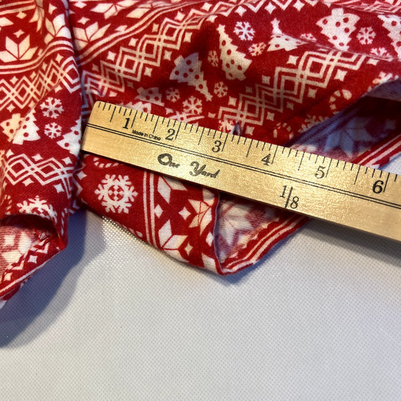 BP Holiday Pajama Shorts Christmas Trees Fair Isle Print Red White 1X - Picture 9 of 11